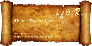 Őry Rafaella névjegykártya